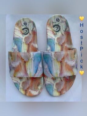 JOHNNY WAS Calme Marble Watercolor Slide with Dust Bag Size 10 💛Host Pick💛